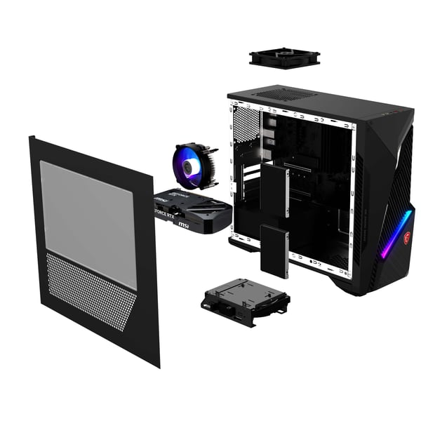 MSI MAG Infinite S3 14NVM5-2873EU Intel® Core™ i5 i5-14400F 16 GB DDR5-SDRAM 1 TB SSD NVIDIA GeForce RTX 5060 Ti Windows 11 Home Työpöytä PC Musta