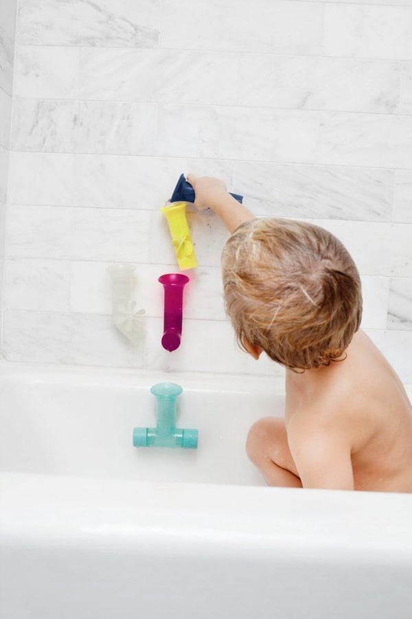 Tomy Boon B11379 spil, legetøj & mærkat til badet Badebyggesæt Flerfarvet