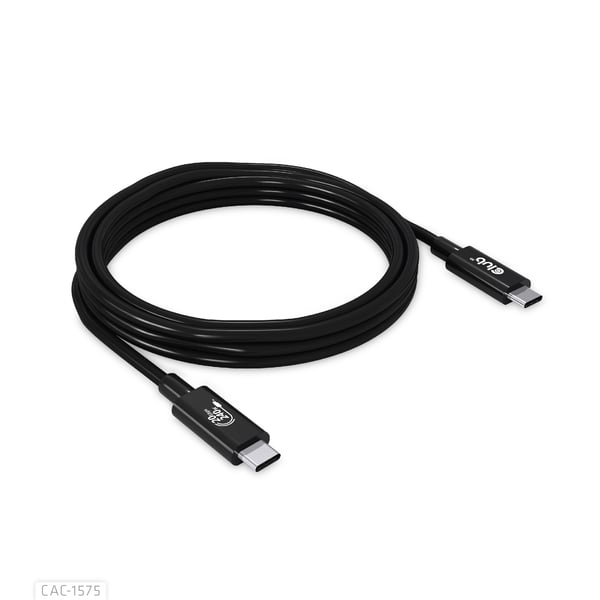 CLUB3D CAC-1575 USB-kablar USB4 Gen 2x2 2 m USB C 20 Gbit/s 240 W Svart