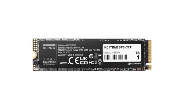Klevv CRAS C715 1 TB M.2 PCI Express 3.0 NVMe 3D TLC NAND
