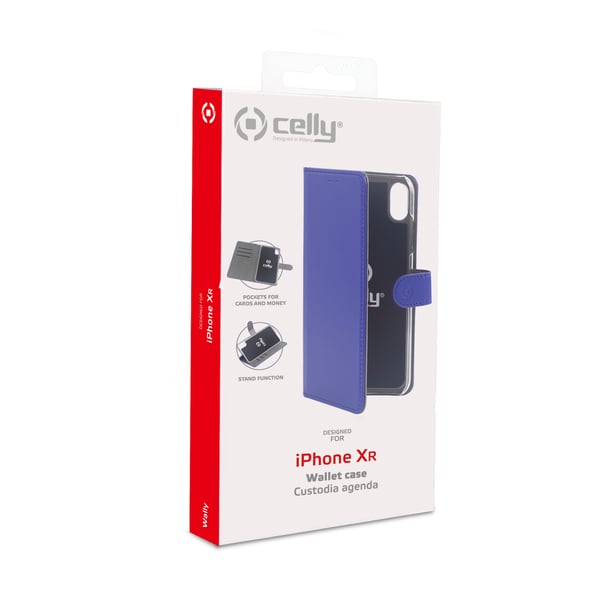 Celly Wally mobiltelefon etui 15,5 cm (6.1") Tegnebogsetui Blå