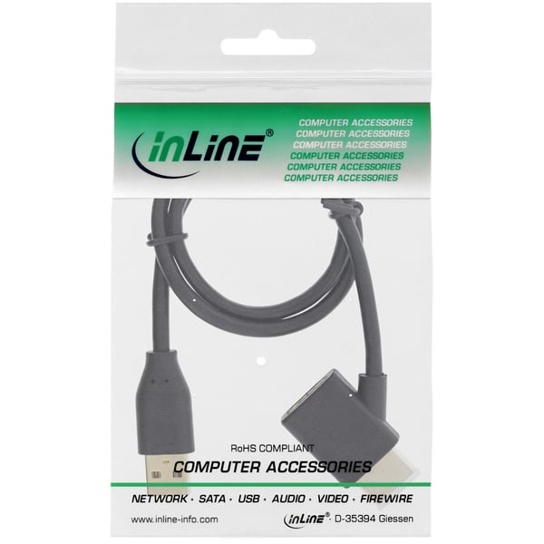 InLine 17600I videokabel adapter 0,5 m HDMI USB-A Sort