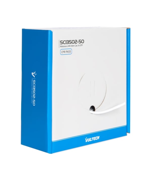 Vultech SC13502-50 nätverkskablar Vit 50 m Cat6 U/UTP (UTP) Rund