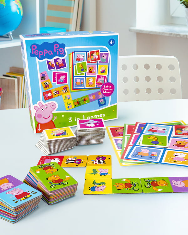 Tactic Peppa Pig 3 in 1 Lotto, Domino, Memo