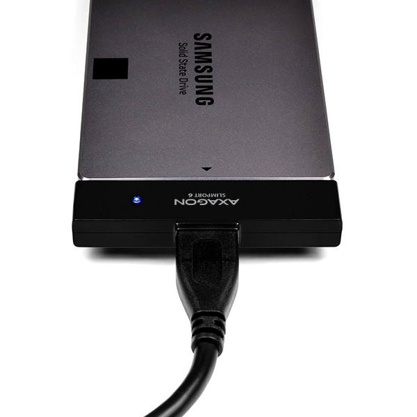 Axagon ADSA-1S6 tallennusaseman kotelo HDD-/SSD-kotelo Musta 2.5"