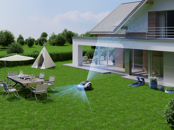 Ecovacs GOAT O1200 LiDAR PRO EU Robot plæneklipper Batteri Sort, Hvid