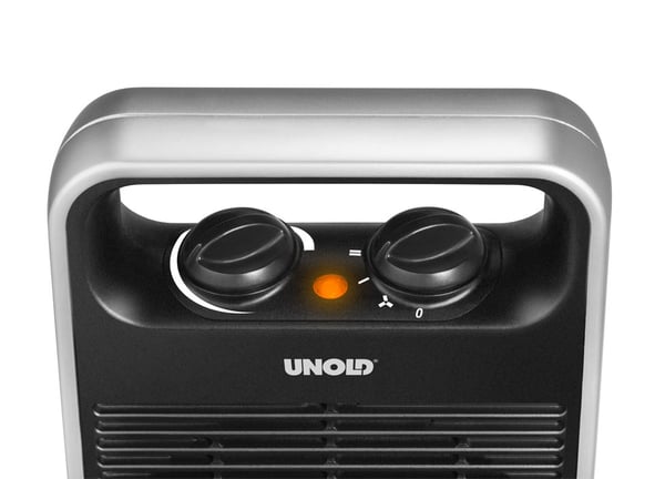 Unold 86106 varmeapparat Indendørs Sort, Sølv 2000 W Blæser med elektrisk områdevarmer