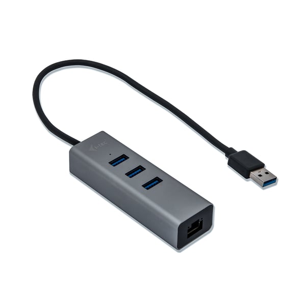 i-tec Metal U3METALG3HUB gränssnittshubbar USB 3.2 Gen 1 (3.1 Gen 1) Type-A 5000 Mbit/s Grå