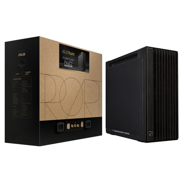 ASUS ProArt PA602 Wood Edition – Metal Panel Midi Tower Sort