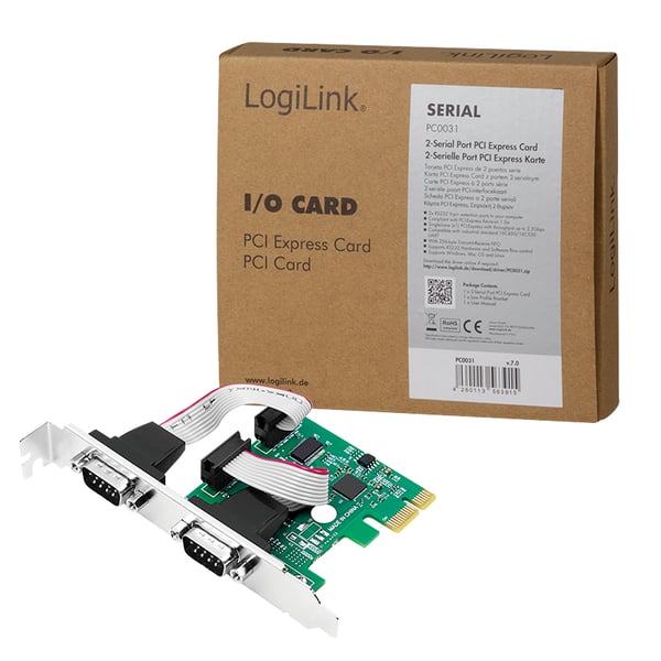 LogiLink PC0031 nätverkskort/adapters Intern RS-232