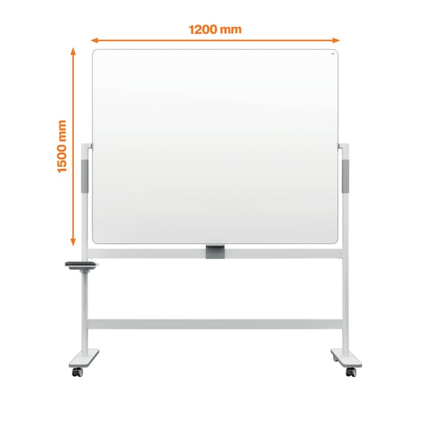 Nobo Move & Meet drejbare, mobile whiteboard 1500x1200 mm