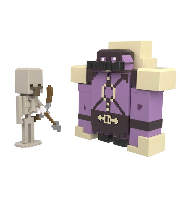 Minecraft LEGENDS PIGMADILLO VS SKELETON Figures