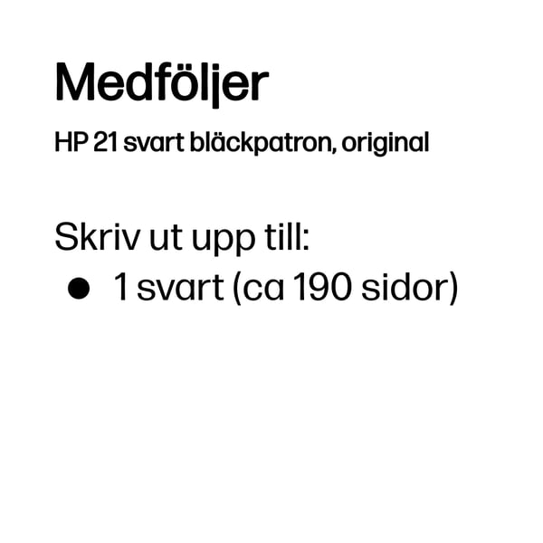 HP 21 svart bläckpatron, original