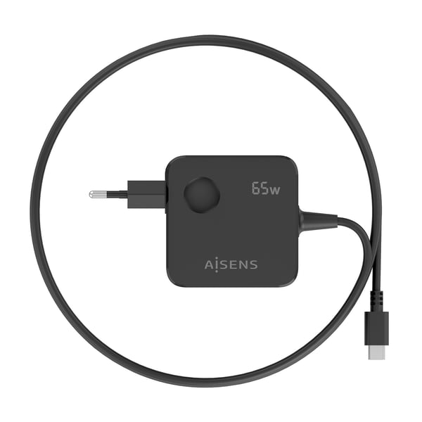 AISENS ASCH-1PD65WL85-BK mobiililaitteen laturi Matkapuhelin, Älypuhelin, Digitaalikamera, Universaali, Tabletti Musta AC Pikalataus Sisätila