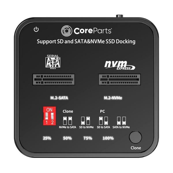 CoreParts MS-CLONER-M2-SD kopienhed til digital medie Sort