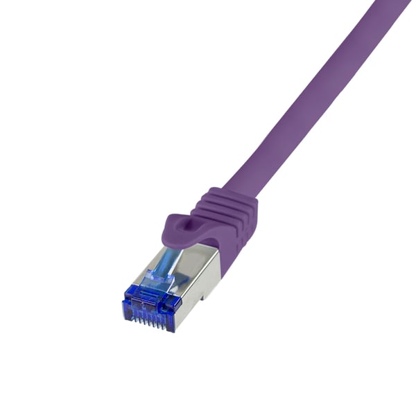 LogiLink C6A029S verkkokaapeli Purppura 0,5 m Cat6a S/FTP (S-STP) Pyöreä
