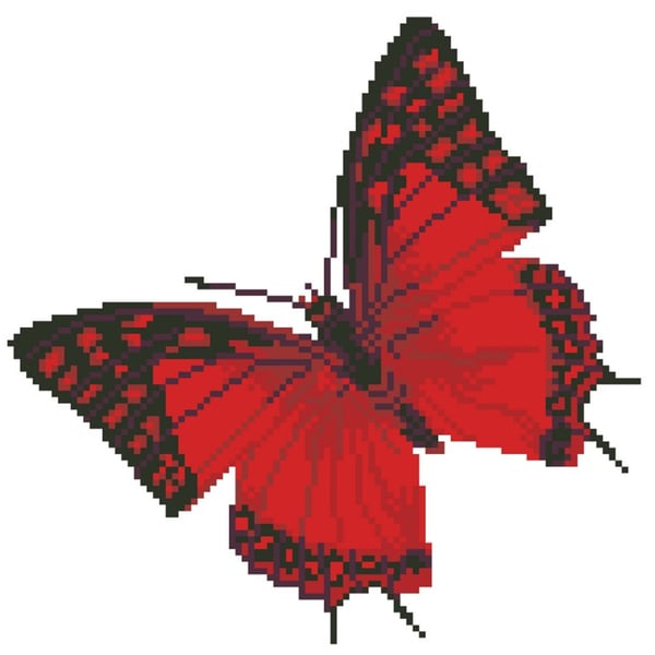 Diamond Dotz Flutter by Red with Frame