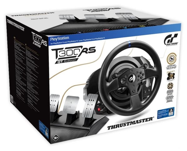 Thrustmaster T300 RS GT Svart Ratt + Pedaler Analog / Digital PC, PlayStation 4, PlayStation 5, Playstation 3