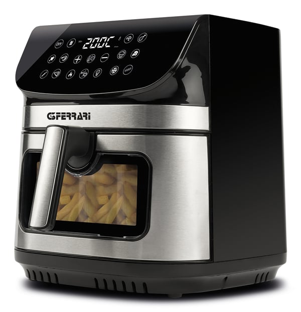 G3 Ferrari G10215 fritös Single 9 l Fristående 2200 W Varmluftsfritös Svart, Rostfritt stål