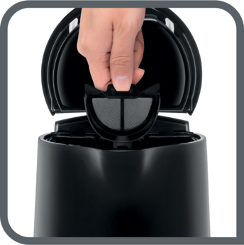 Tefal KO2008 vattenkokare 1,7 l 2400 W Svart