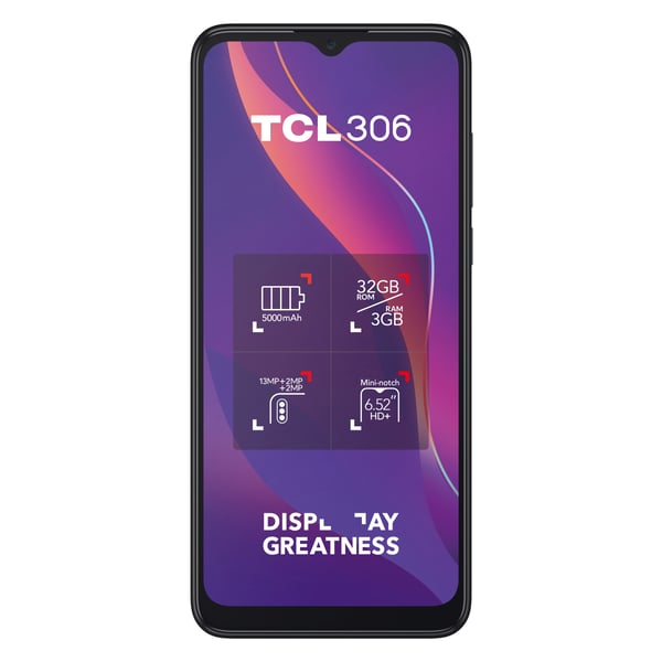 TCL 306 16,6 cm (6.52") Kaksois-SIM Android 12 4G USB Type-C 3 GB 32 GB 5000 mAh Sininen