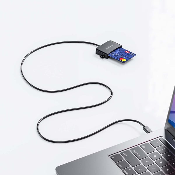Manhattan 102742 älykortin lukijalaite USB USB Type-C Musta