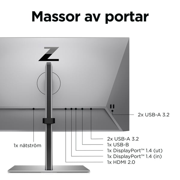 HP Z24q G3 QHD-bildskärm