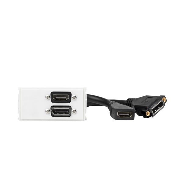 Vivolink WI221267 stikkontakt HDMI + DisplayPort Hvid