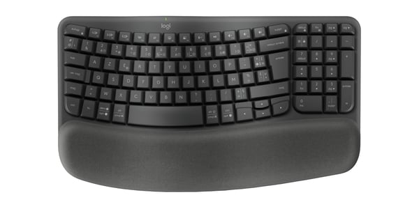 Logitech ERGO Wave Keys näppäimistö Office RF Wireless + Bluetooth AZERTY ranska Grafiitti