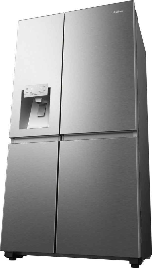 Hisense RS818N4TIC side-by-side køle-fryseskab Fritstående 632 L Grå, Rustfrit stål