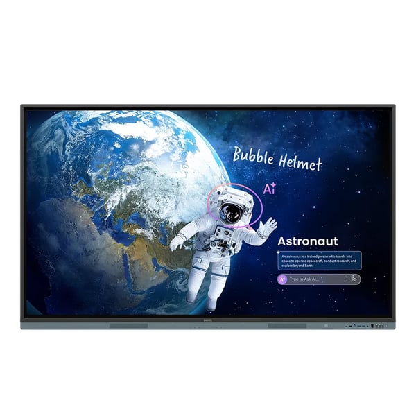 BenQ RM7505 Interaktivt whiteboard 190,5 cm (75") 3840 x 2160 pixel Berøringsskærm Sort
