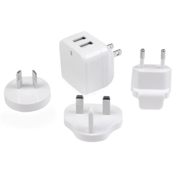StarTech.com USB2PACWH oplader til mobil enhed Smartphone, Tablet Hvid Vekselstrøm Indendørs