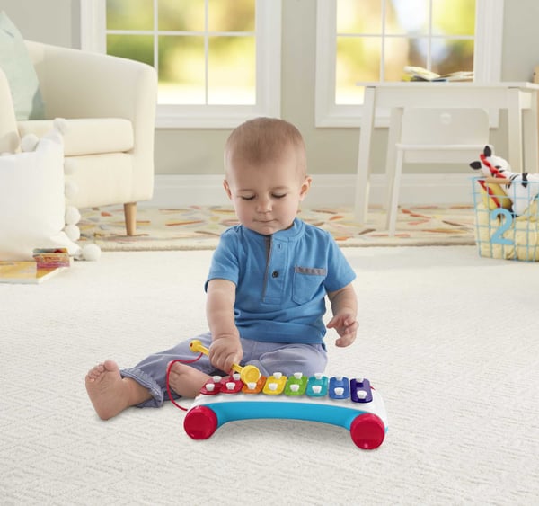 Fisher-Price klassisk xylofon, musikinstrument til at trække efter sig