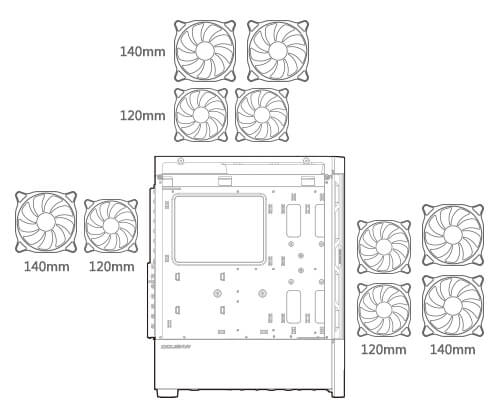 COUGAR Airface RGB CGR-5ZD1B-AIR-RGB Midi Tower Sort