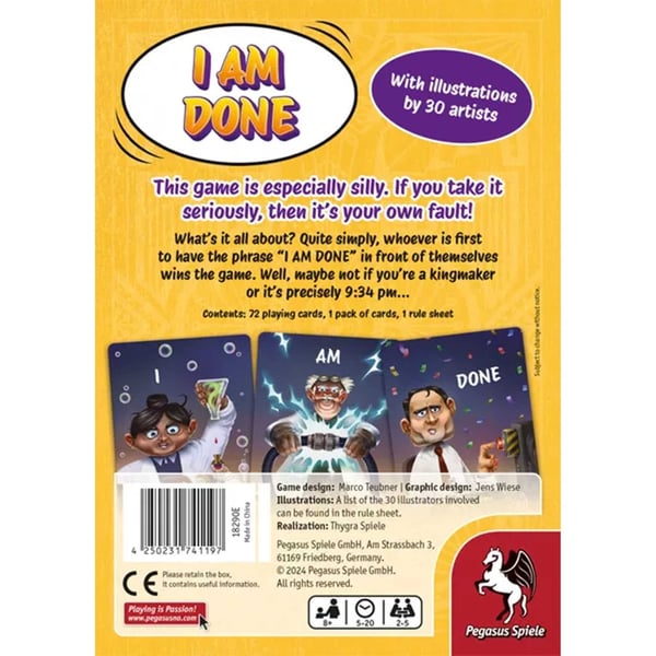 Asmodee I am done Kortspel