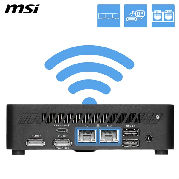 MSI Cubi NUC TWG S-006BEU USFF Sort N150 Intel® SoC BGA 1264 3,6 GHz