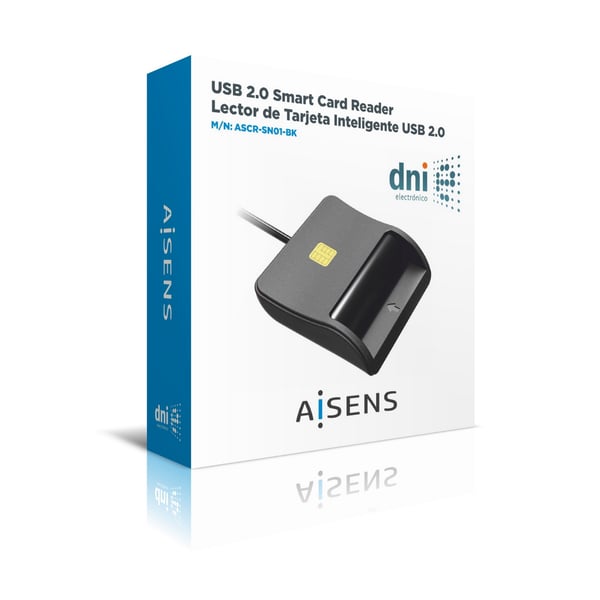 AISENS ASCR-SN01-BK læser til adgangskontrol USB-adgangskontrollæser Sort