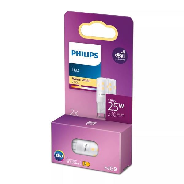 Philips LED 25W G9 WW ND 2SRT6 2-pak