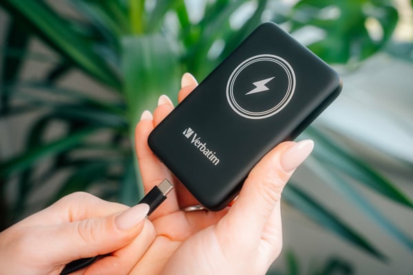 Verbatim Charge 'n' Go Litium Polymer (LiPo) 5000 mAh Trådlös laddning Svart