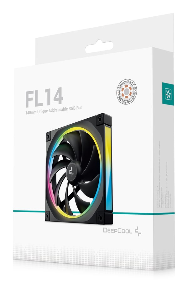 DeepCool FL14 Tietokonekotelo Tuuletin 14 cm Musta 1 kpl