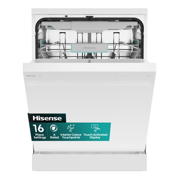 Hisense HS663A90WUK opvaskemaskine Fritstående 16 kuverter