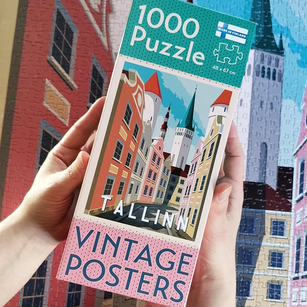 Tactic Puzzle Lovers Vintage Posters Tallinn 1000 pcs puzzle