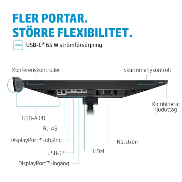 HP E24m G4 Datorskärm 60,5 cm (23.8\") 1920 x 1080 pixlar Full HD Svart