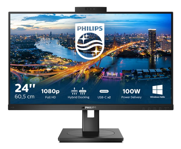 Philips B Line 243B1JH/00 computerskærm 60,5 cm (23.8") 1920 x 1080 pixel Fuld HD LCD Sort
