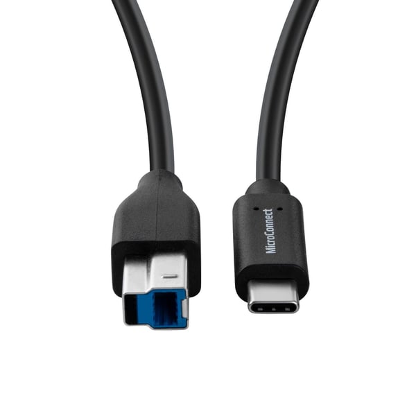 Microconnect USB3.1CB1 USB-kabel USB 3.2 Gen 1 (3.1 Gen 1) 1 m USB C USB B Sort
