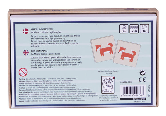 Barbo Toys 5406 Little Woodies - Memo Game Korttipeli