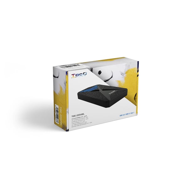 TooQ TQE-2550BL drevkabinet HDD/SSD kabinet Sort 2.5"