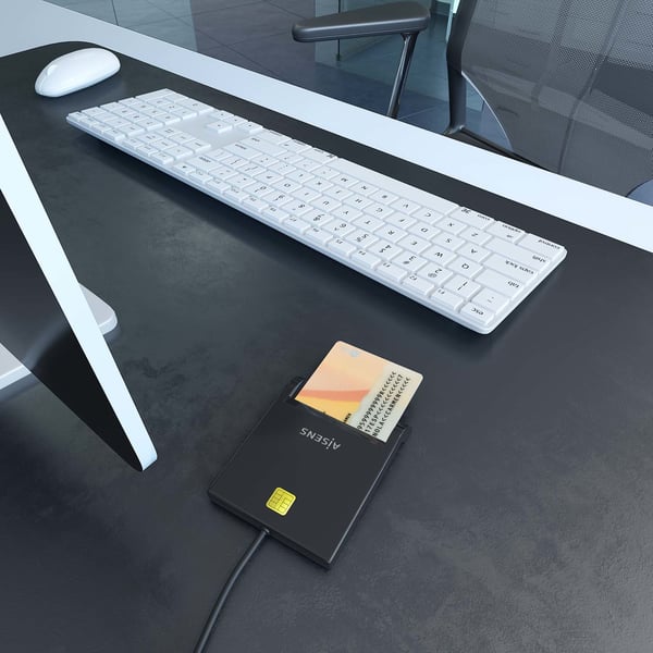 AISENS ASCR-SN06-BK läsare smarta kort inomhus USB USB 2.0 Svart