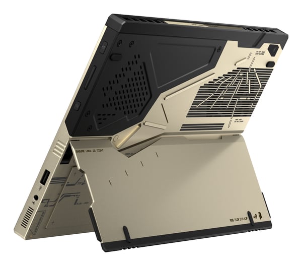 ASUS ROG Flow Z13-KJP GZ302EAC-RU178W AMD Ryzen AI Max+ 395 Hybrid (2-i-1) 34 cm (13.4") Berøringsskærm WQXGA 128 GB LPDDR5x-SDRAM 1 TB SSD Wi-Fi 7 (802.11be) Windows 11 Home Tysk Sort, Hvid, Guld