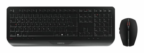 CHERRY JD-7000DE-2 näppäimistö Sisältää hiiren Koti /Toimisto Langaton RF QWERTZ Saksa Musta